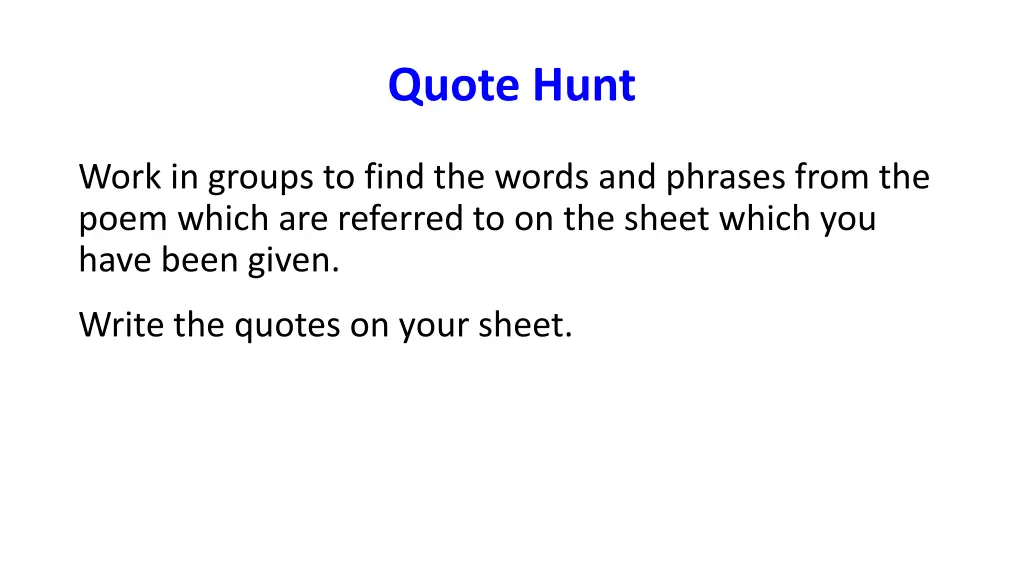 quote hunt