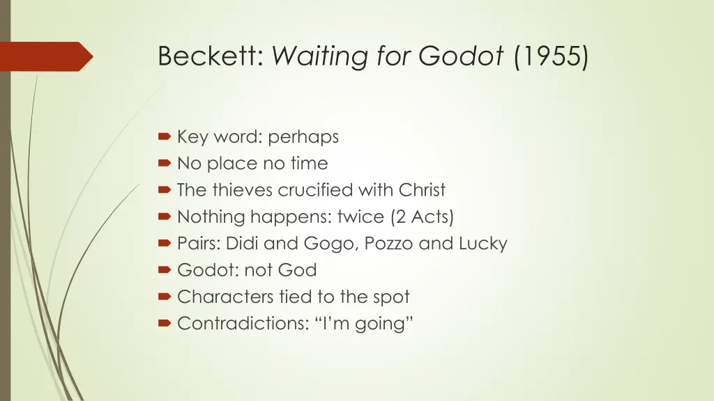 beckett waiting for godot 1955