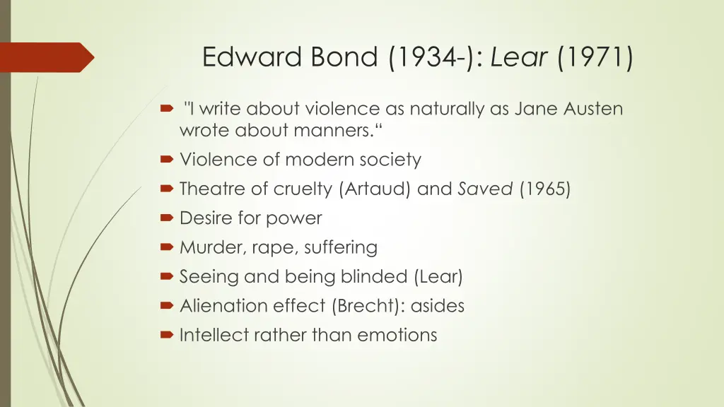 edward bond 1934 lear 1971