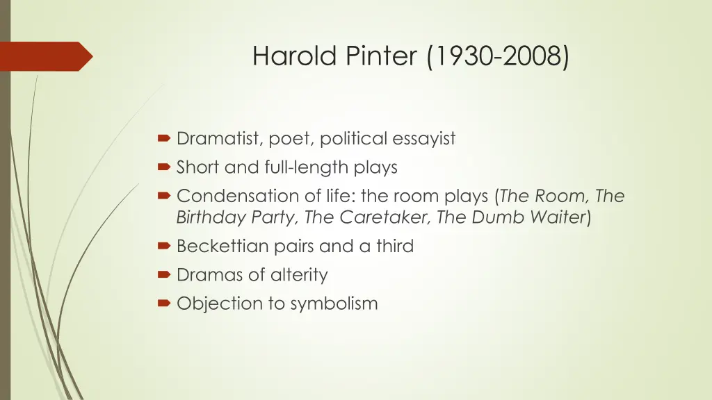 harold pinter 1930 2008