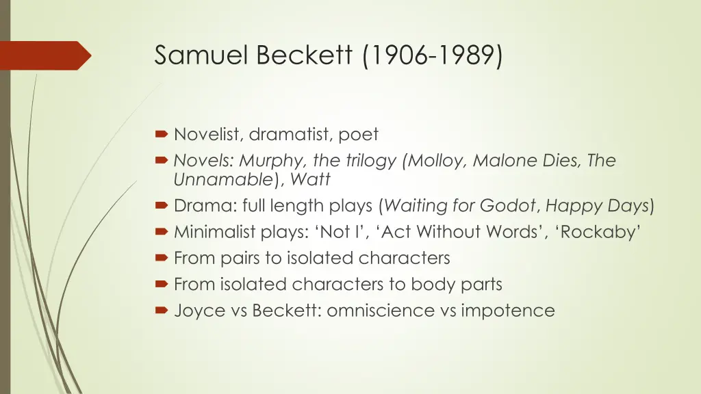 samuel beckett 1906 1989