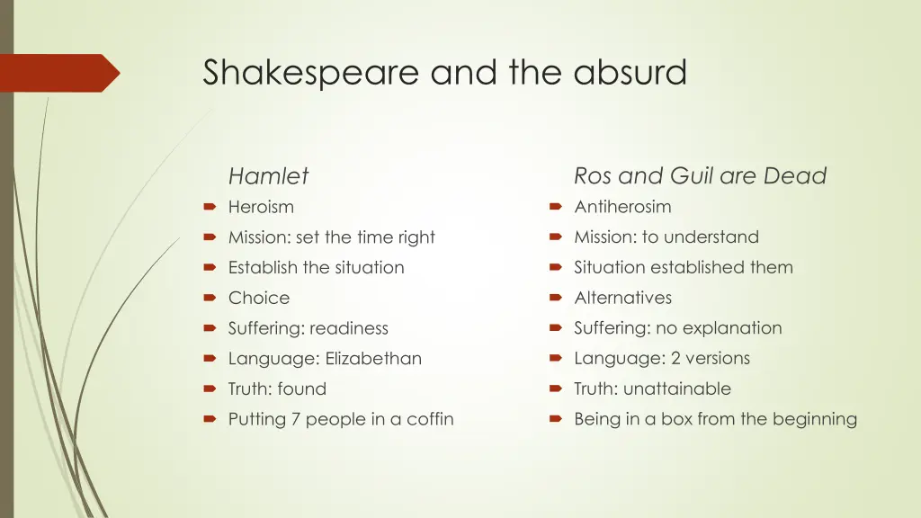 shakespeare and the absurd