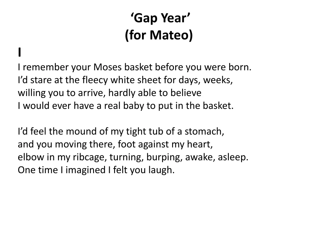 gap year for mateo