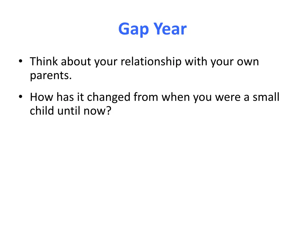 gap year