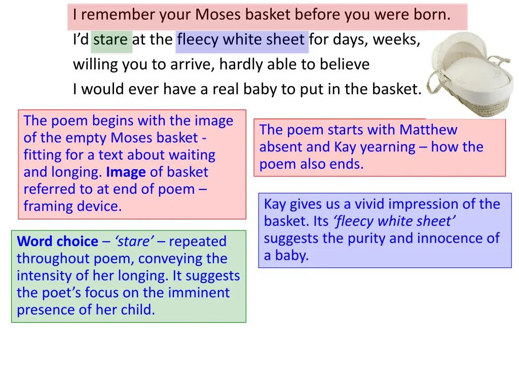 i remember your moses basket before you were born