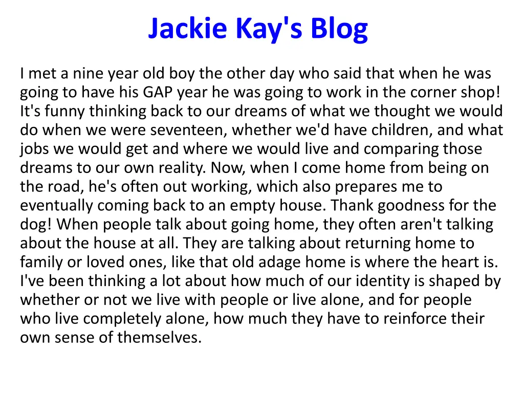 jackie kay s blog 2