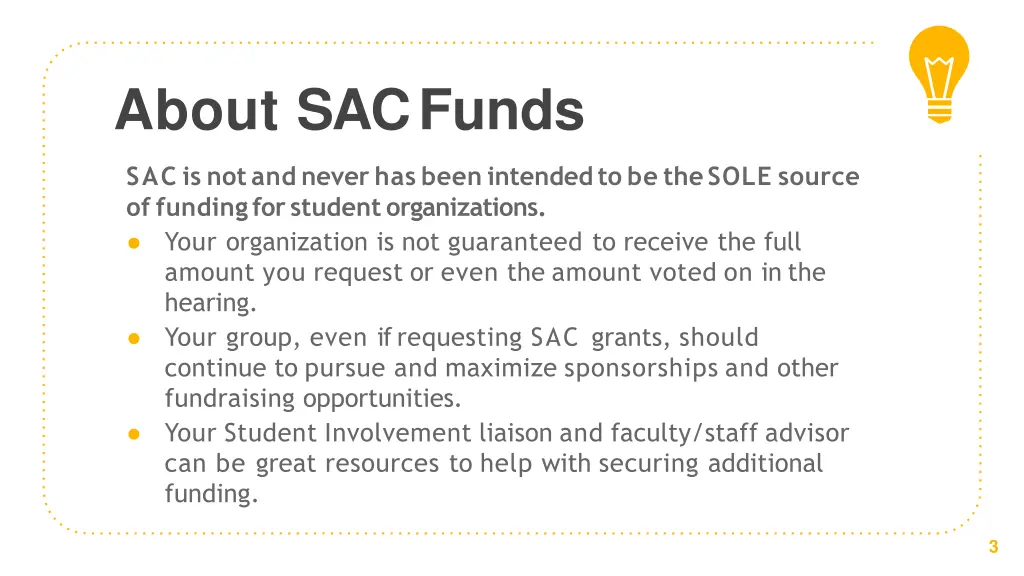 about sacfunds