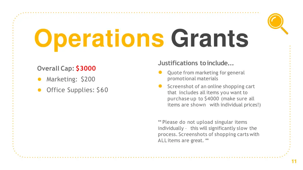 operations grants