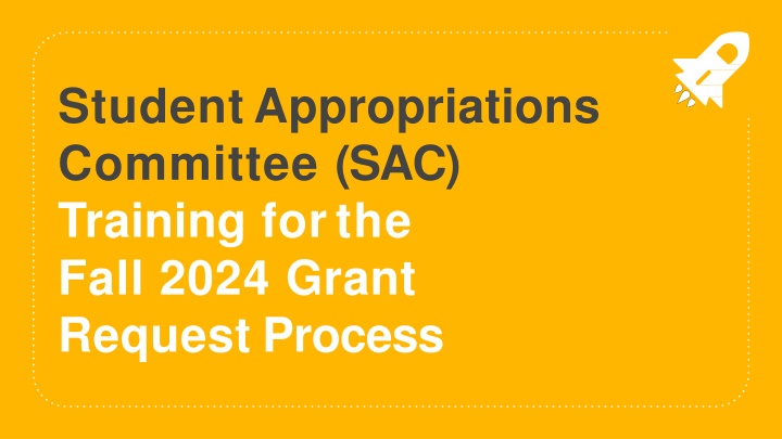 student appropriations committee sac training