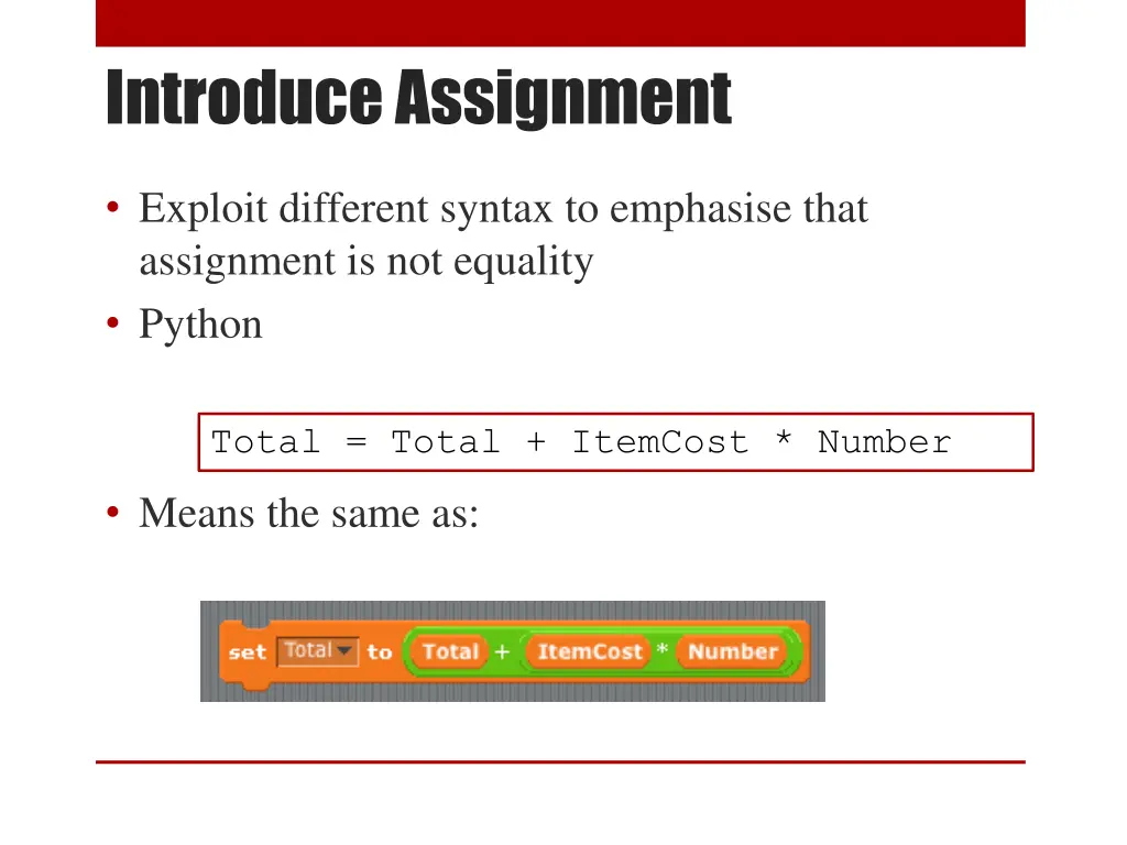 introduce assignment