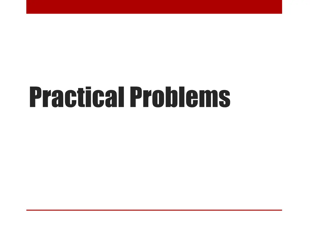 practical problems