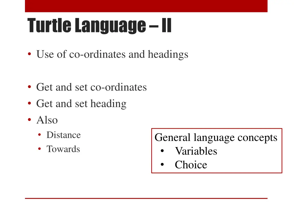 turtle language ii