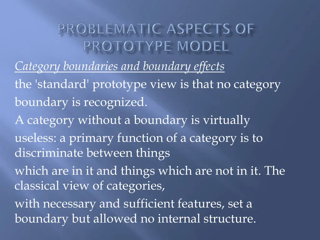 category boundaries and boundary effects