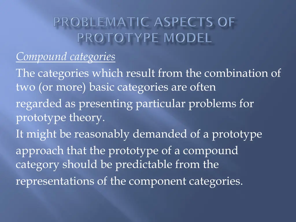 compound categories the categories which result