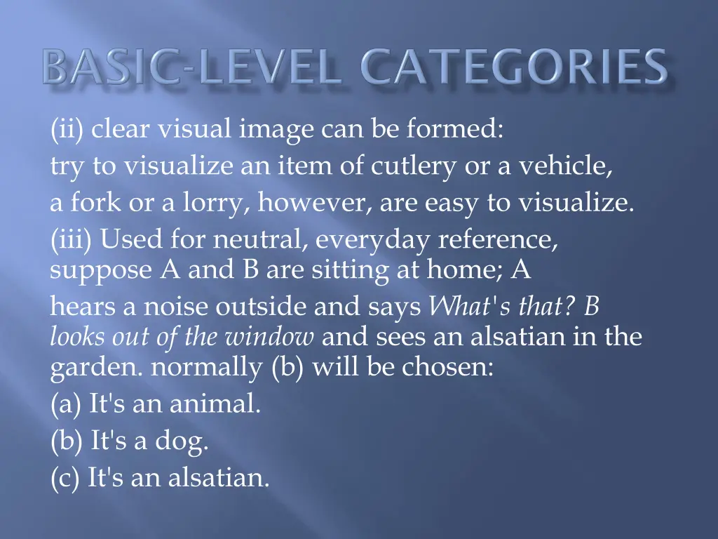 ii clear visual image can be formed