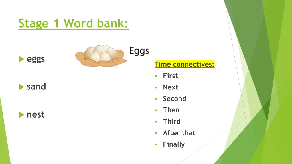 stage 1 word bank