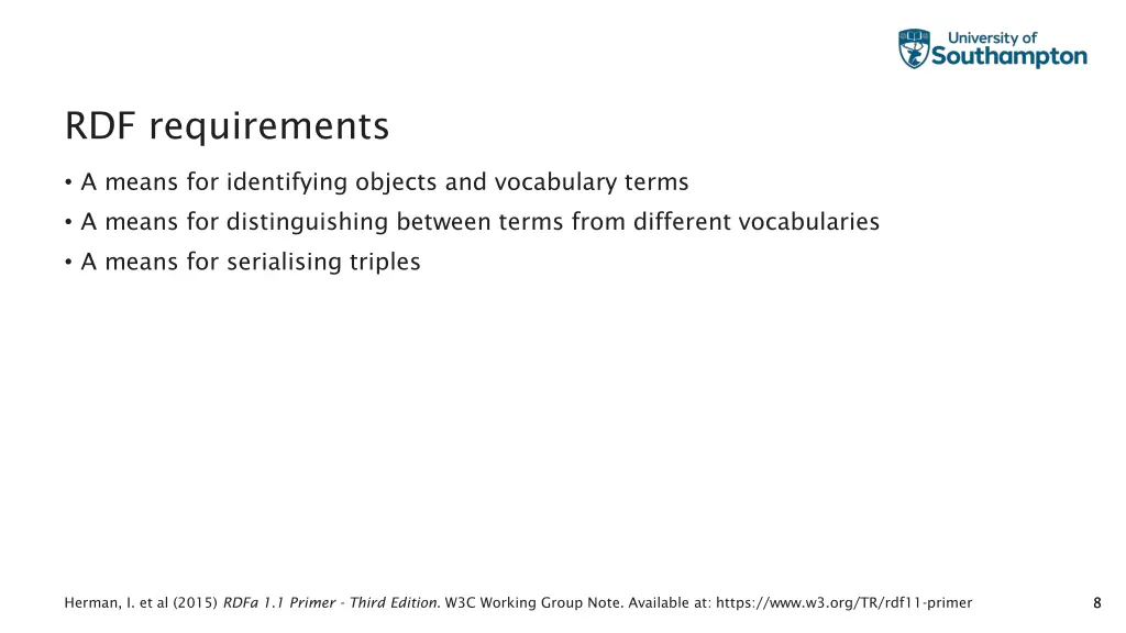 rdf requirements 1