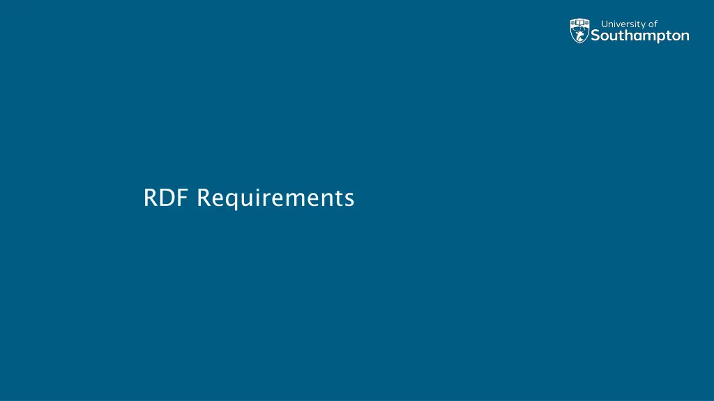 rdf requirements