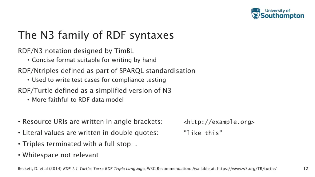 the n3 family of rdf syntaxes