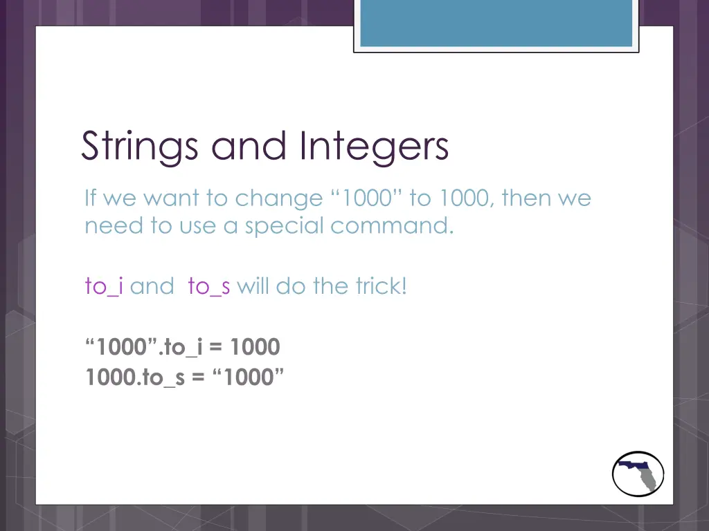 strings and integers 3