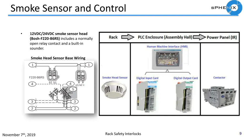 smoke sensor and control