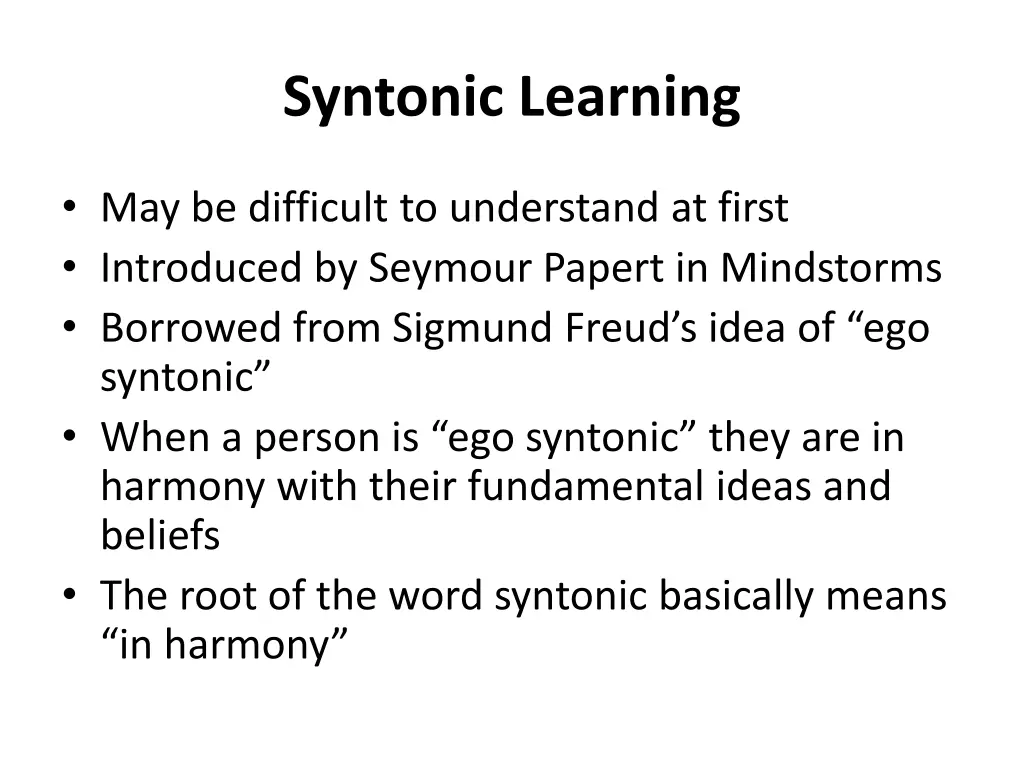 syntonic learning