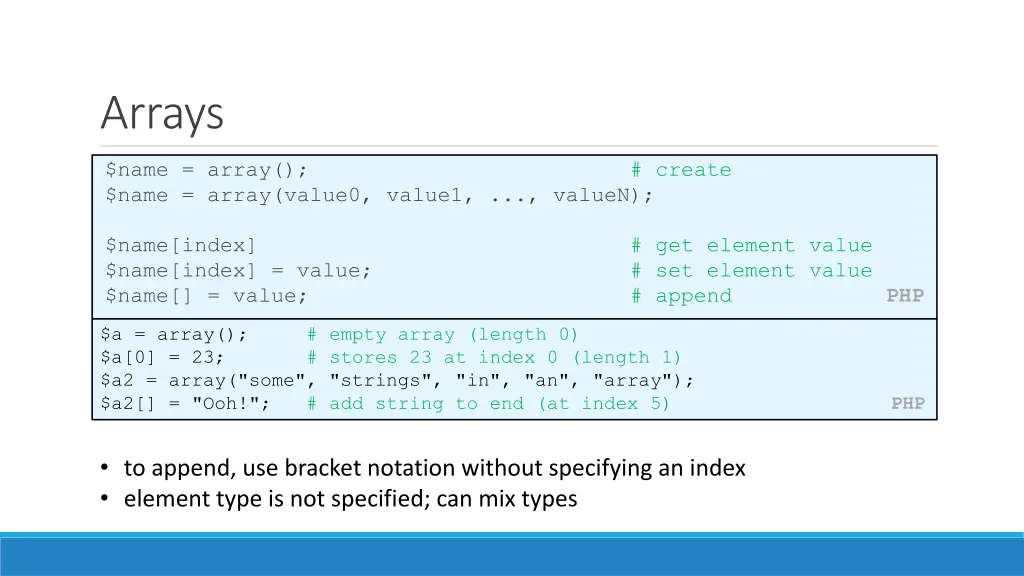 arrays