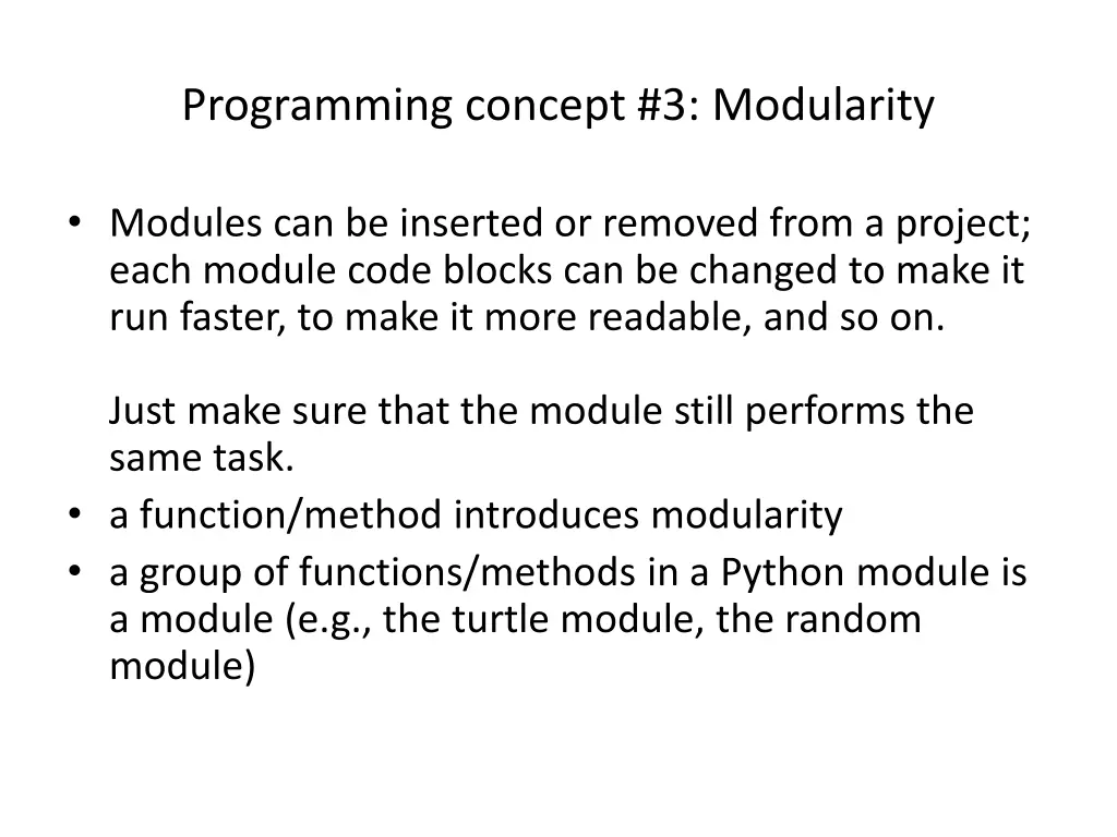 programming concept 3 modularity