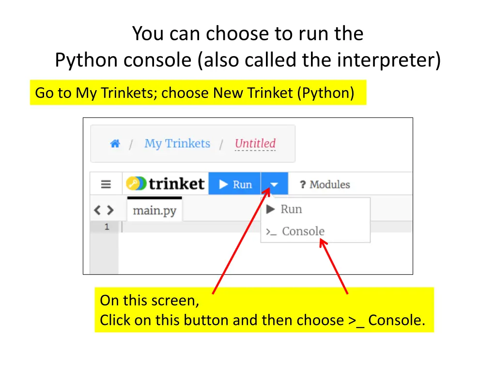 you can choose to run the python console also