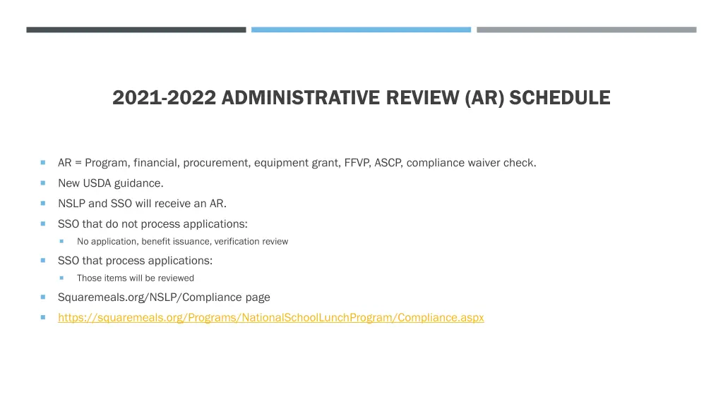 2021 2022 administrative review ar schedule