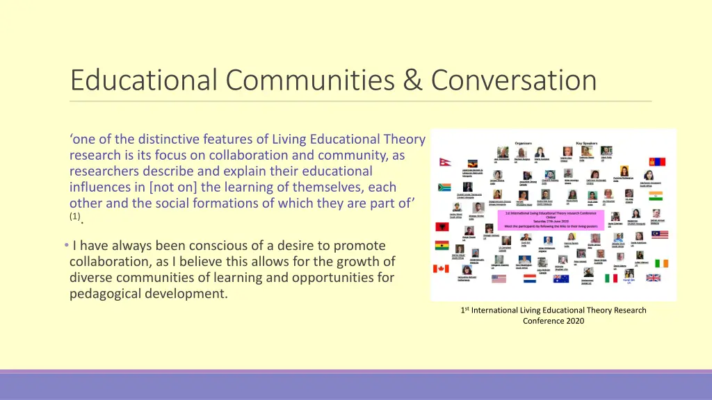 educational communities conversation