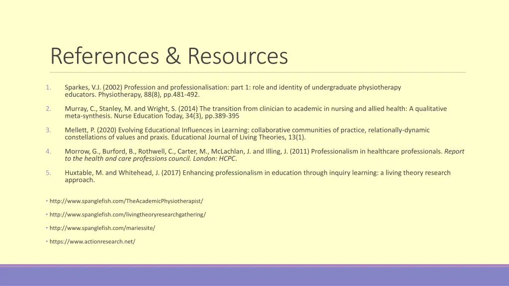 references resources