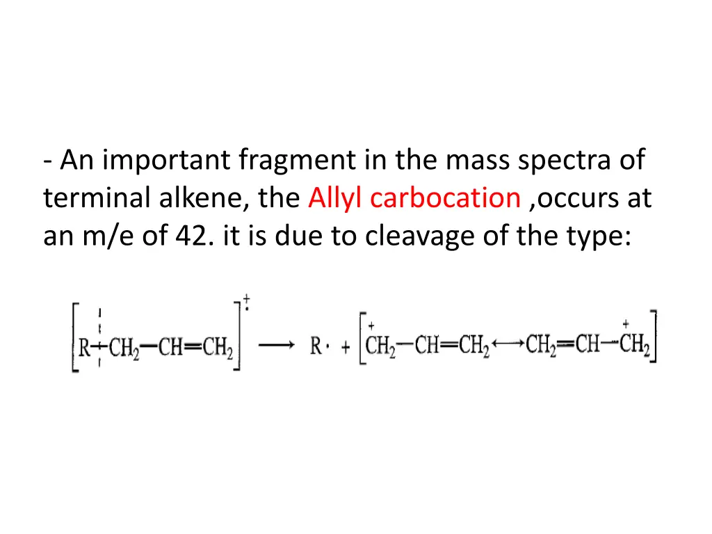 an important fragment in the mass spectra