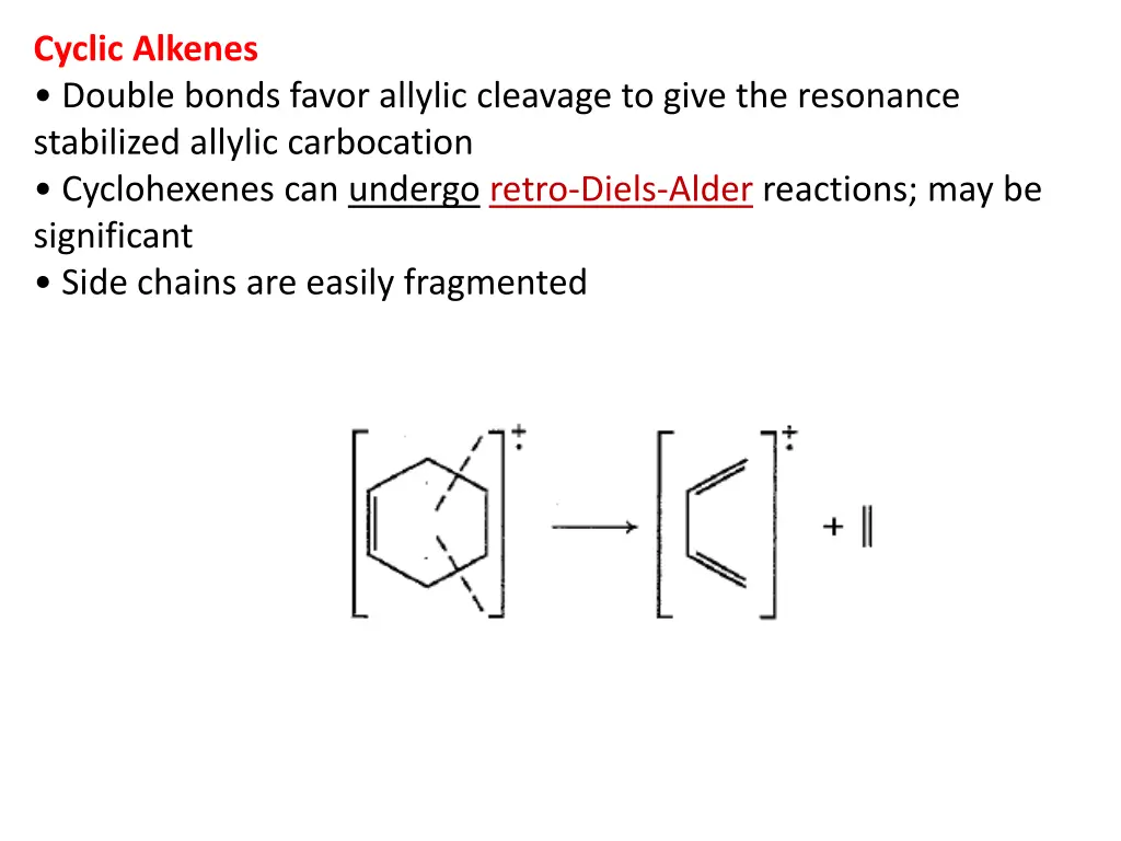 cyclic alkenes double bonds favor allylic