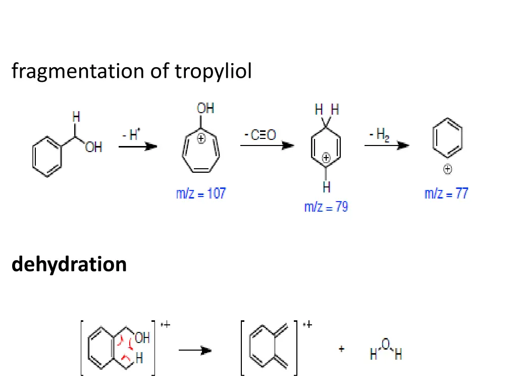 fragmentation of tropyliol