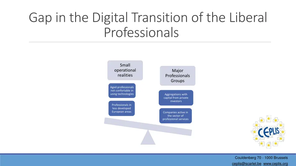 gap in the digital transition of the liberal