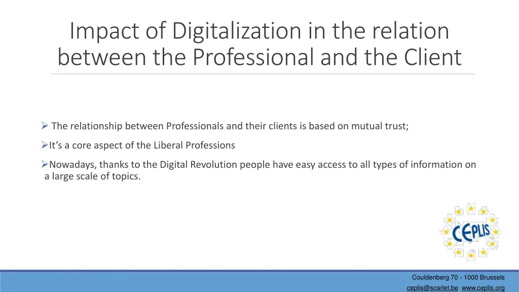 impact of digitalization in the relation between