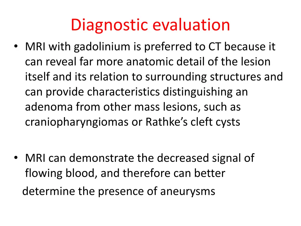 diagnostic evaluation mri with gadolinium