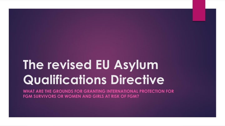 the revised eu asylum qualifications directive