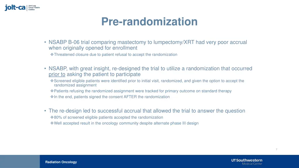 pre randomization