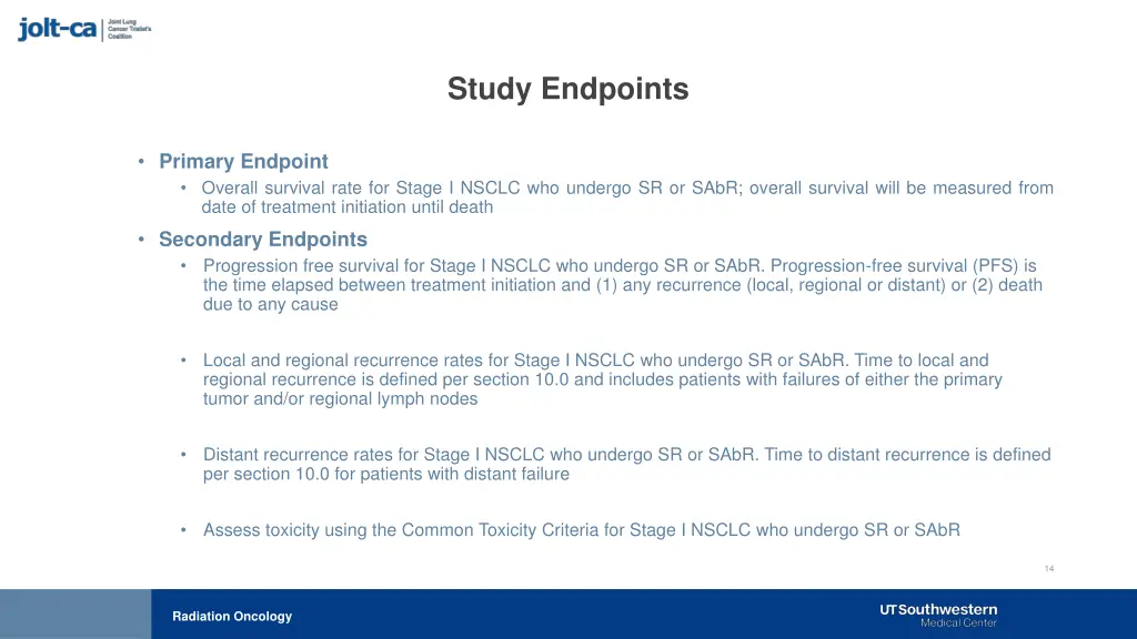 study endpoints