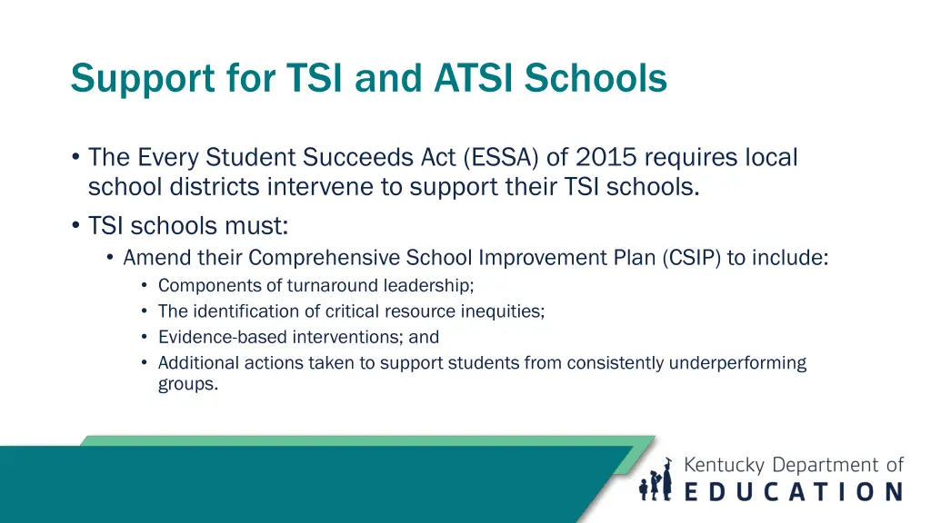 support for tsi and atsi schools