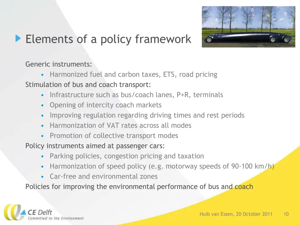 elements of a policy framework