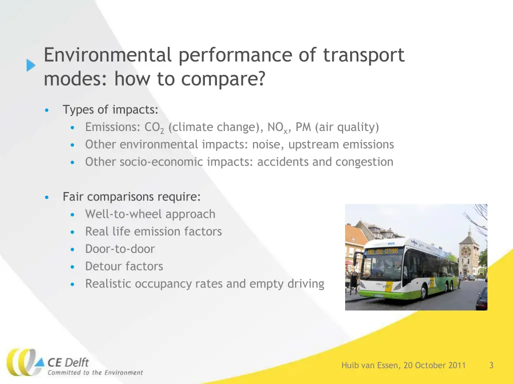 environmental performance of transport modes