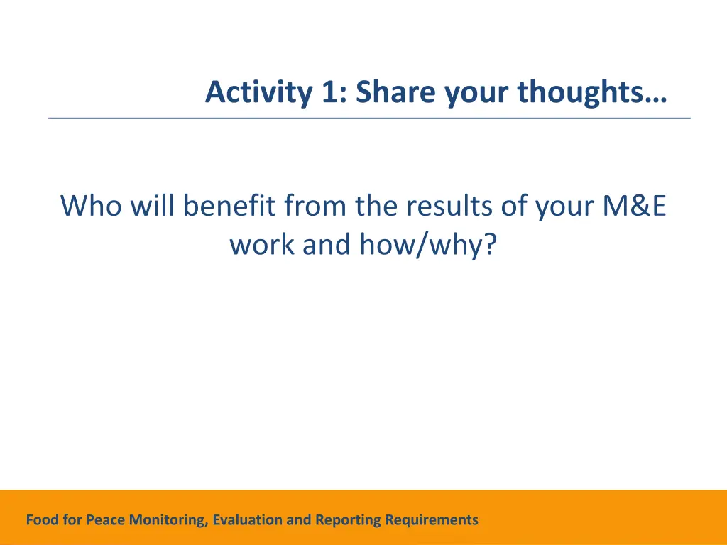 activity 1 share your thoughts