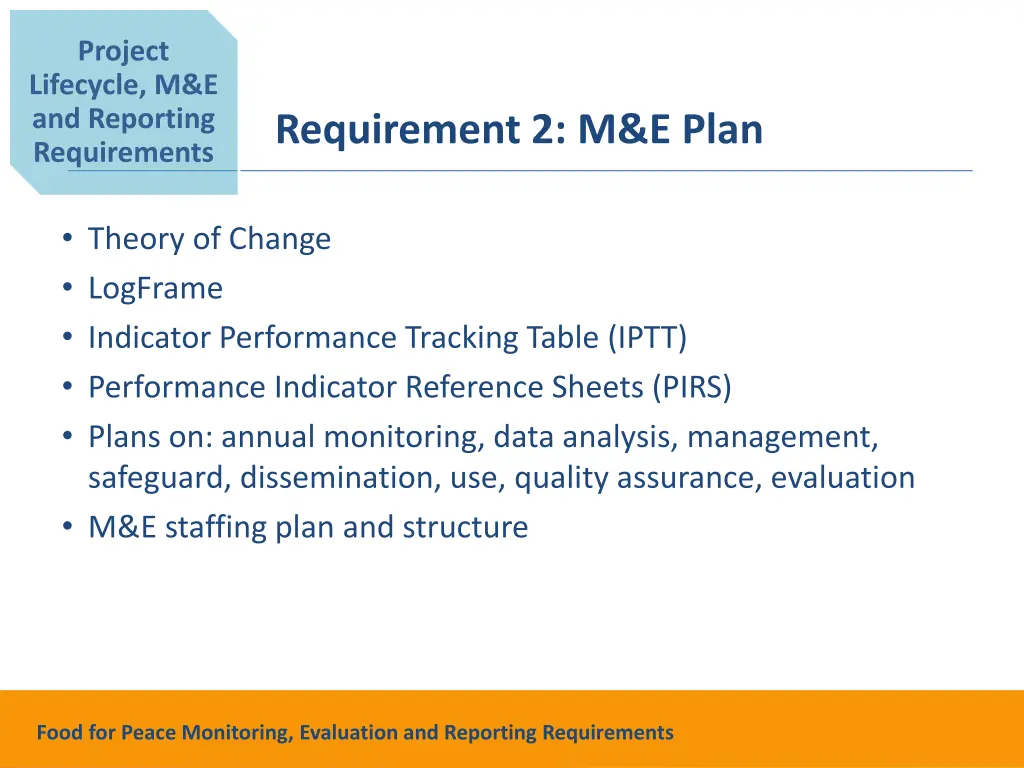 project lifecycle m e and reporting requirements 3