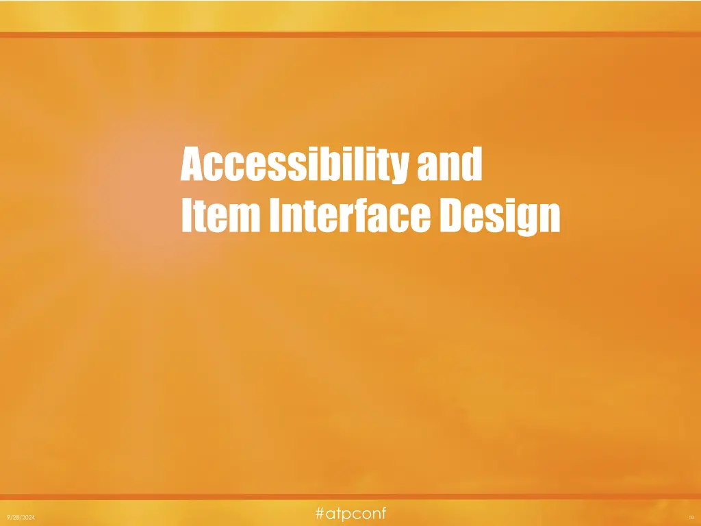 accessibility and item interface design