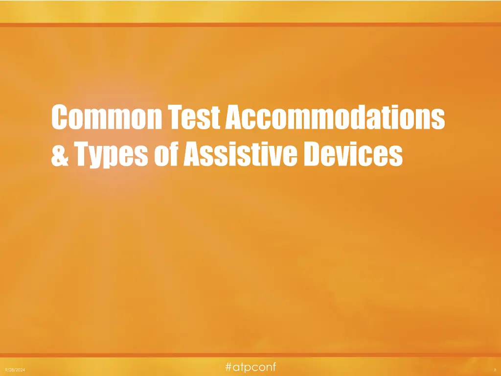 common test accommodations types of assistive