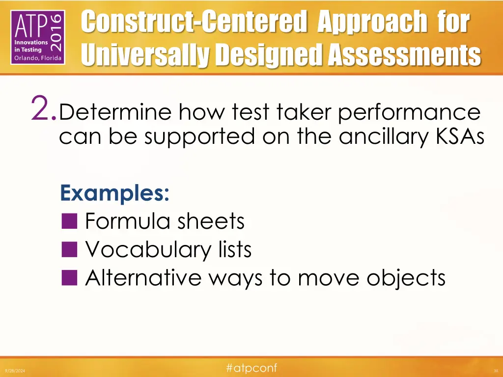 construct centered approach for universally 2