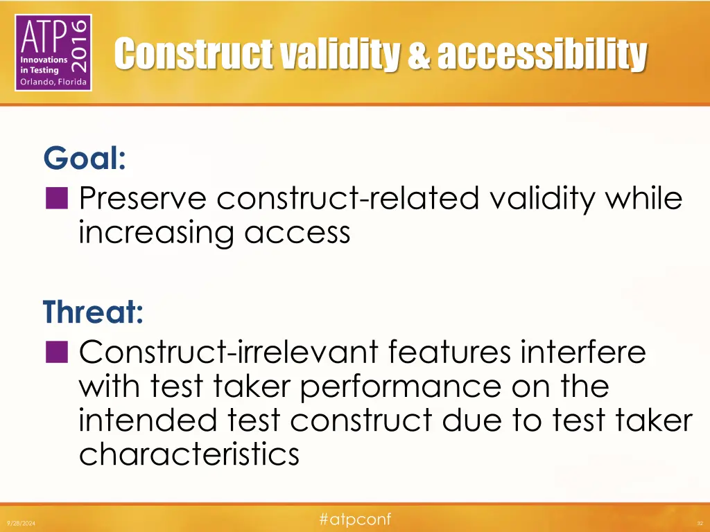 construct validity accessibility